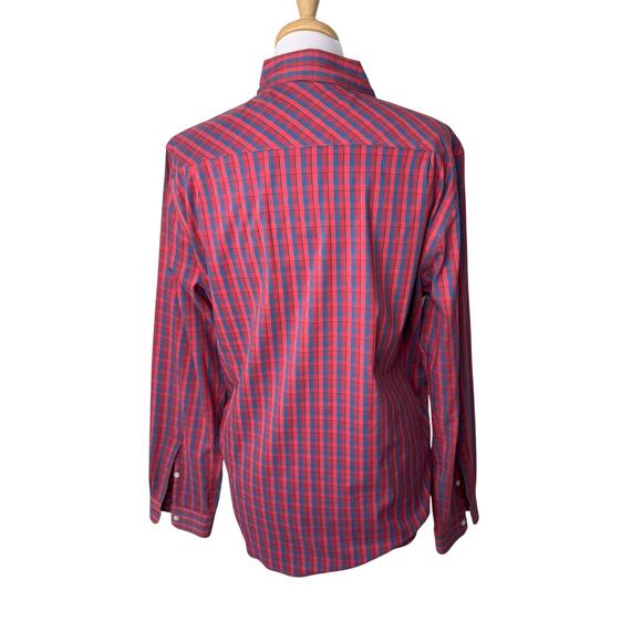 TOAD  & CO Insect Shield Long Sleeve Button Up Red Plaid - Picture 2 of 6